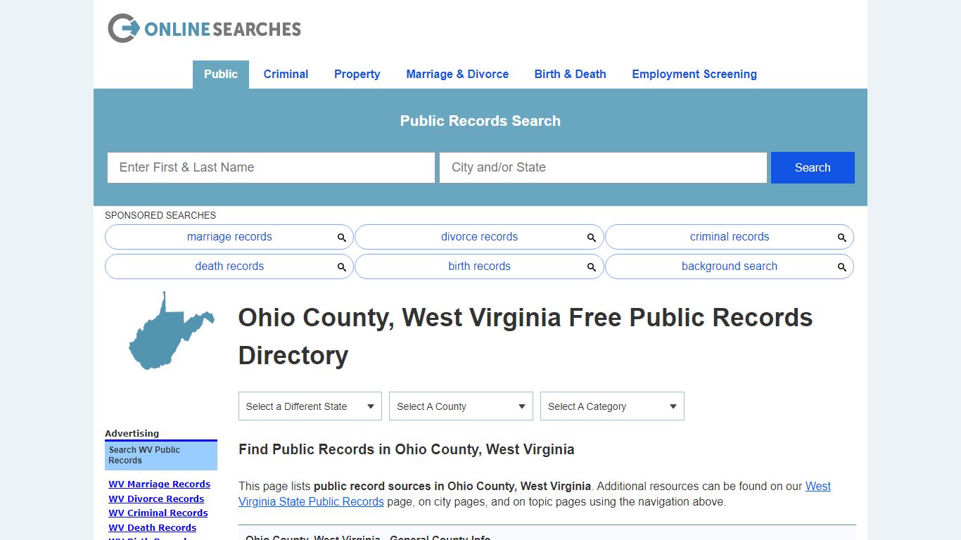Ohio County, West Virginia Public Records Directory